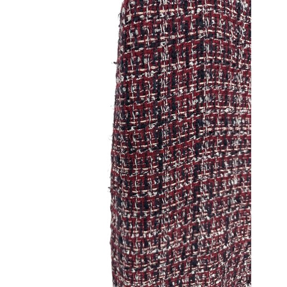 Talbots Petite Vintage-Style Tweed Skirt With Gold Buttons & Fringe Hem Sz 16P - Picture 2 of 11